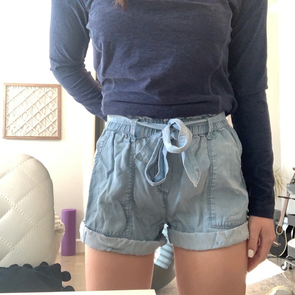 aerie Pants - Blue Aerie flowy shorts